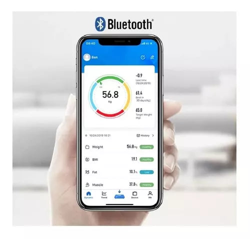 Balanza Inteligente Bluetooth Negra