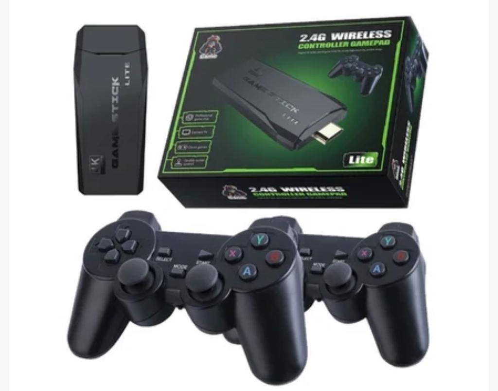 CONSOLA GAME STICK RETRO 9 EMULADORES 2.5 G CON 2 CONTROLES 4K LITE