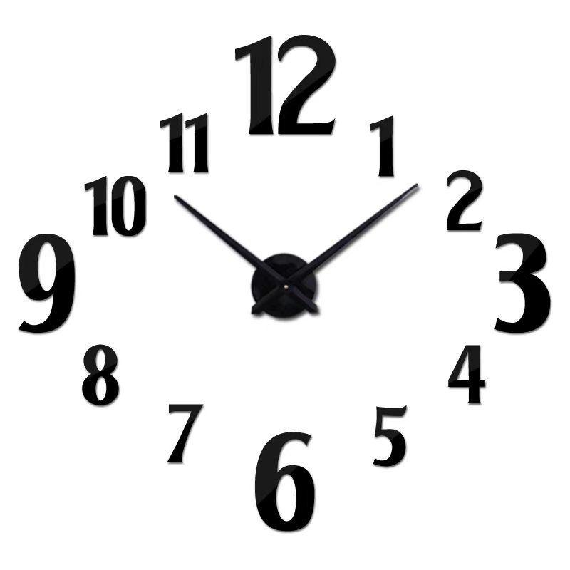 RELOJ DE PARED 3D GIGANTE 120CM ADESIVO